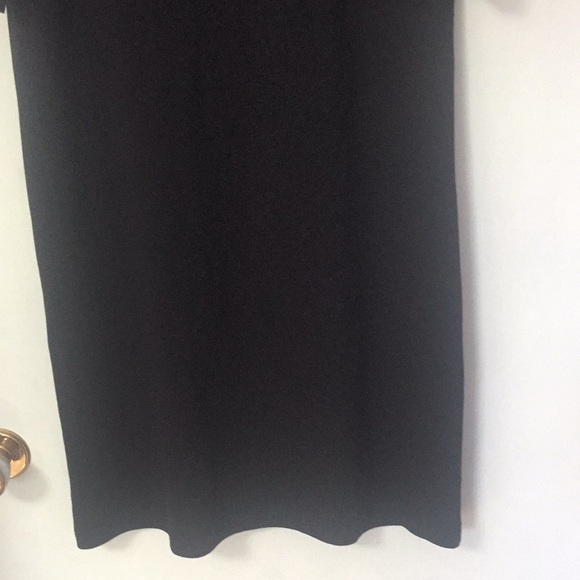 Talbots Eyelet Cuffed Sleeves Black Cotton Dress - Picture 5 of 11